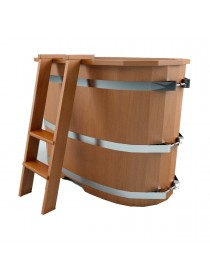 Овальная купель с пластиковой вставкой высота 1 м