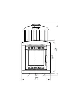 Печь банная "Атмосфера XL" ламели "Окаменевшее дерево" наборные