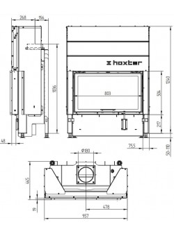Каминная топка Hoxter HAKA 80/50Sh