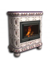 Изразцовый камин Медальон пристенный Роспись