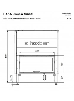 Каминная топка Hoxter HAKA 89/45WTh