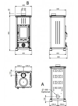 Печь-камин La Nordica Emiliana Steel