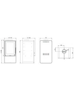Печь-камин Solzaima Insua (Red Pod)