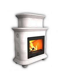 Изразцовый камин Прованс центральный двухъярусный однотонный А