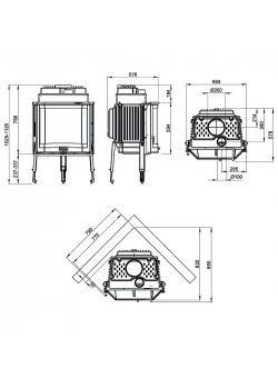 Каминная топка La Nordica Focolare 70 Prismatico