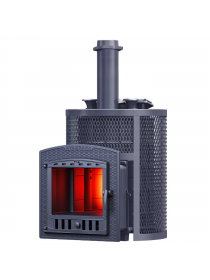 Печь Авангард ЗК 25 (П2) Pro Ураган в круглой сетке