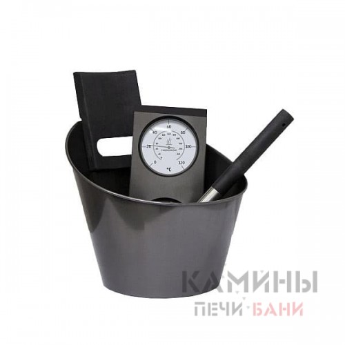 Набор аксессуаров для сауны Harvia из нержавеющей стали, черный SA007 Набор аксессуаров для сауны Harvia из нержавеющей стали, черный SA007