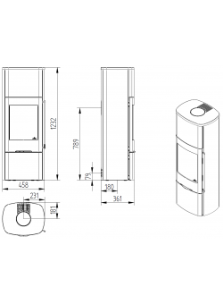 Печь-камин Jydepejsen Senza High