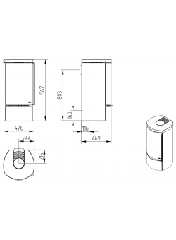 Печь-камин Jydepejsen Cozy Modern Low