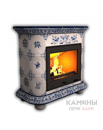 Изразцовый камин Прованс пристенный Роспись