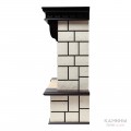 Электрокамин Stone AO с очагом Fobos Lux BL S
