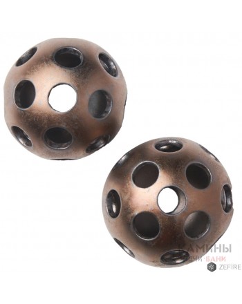 Шары медные с одинаковыми отверстиями 2 шт (ZeFire)