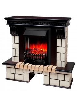 Электрокамин Stone AO с очагом Fobos Lux BL S