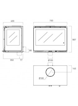 Печь камин Rocal HABIT 73TC T