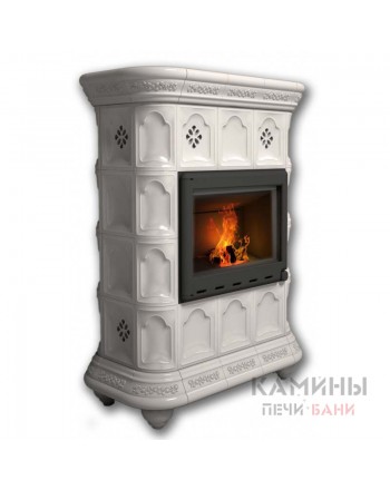 Изразцовый камин Истра пристенный однотонный А