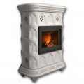 Изразцовый камин Истра КимрПечь пристенный однотонный А 