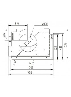 Каминная топка Hoxter ECKA 70/40/38RN Правосторонняя