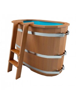 Овальная купель с пластиковой вставкой высота 1,2 м