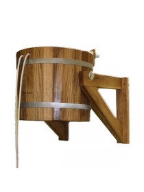 Обливное устройство City Wood 20 л с пластиковой вставкой