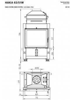 Каминная топка Hoxter HAKA 63/51WI