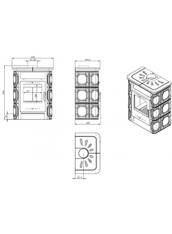 Печь Nordflam Sentra Brown