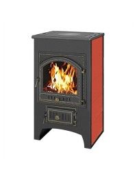 Печь-камин Везувий ПК-01(205) С ПЛИТОЙ КРАСНЫЙ 