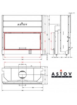 Каминная топка АСТОВ ПТ 12057