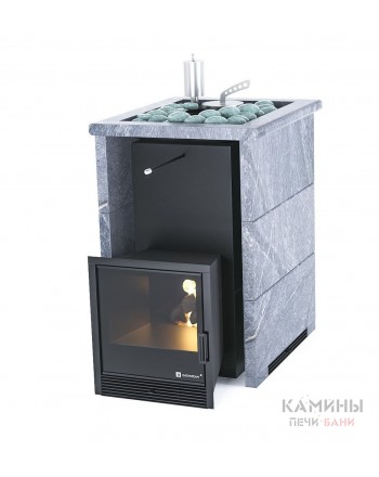 Печь ИзиСтим «АНАПА» В ТРЕХСТОРОННЕМ КОЖУХЕ С ОТКРЫТЫМ ВЕРХОМ