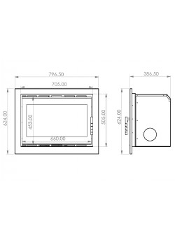 Каминная топка A.caminetti Cassette Nordic 70