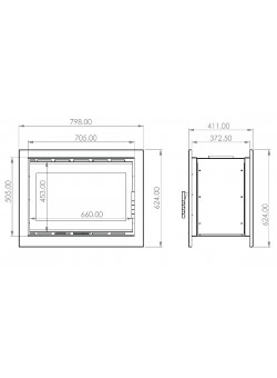Каминная топка A.caminetti Cassette Nordic W70