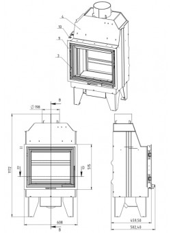 Каминная топка ТКТ 10.0-05 (В МОДИФИКАЦИИ АВРОРА М)