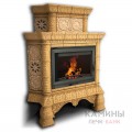 Изразцовый камин Кострома КимрПечь угловой двухъярусный однотонный А Изразцовый камин Кострома КимрПечь угловой двухъярусный однотонный А
