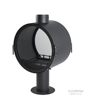 Островной камин LOFT-30/1 с двумя дверцами