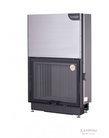 Каминная топка ВЕГА 1000 MPB подовое горение принтинг черный шамот