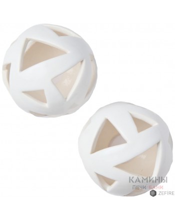 Шары белые с треугольными отверстиями 2 шт (ZeFire)