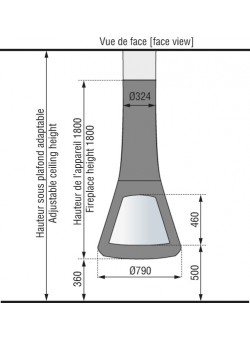 Центральный подвесной камин Calista 917 JC Bordelet