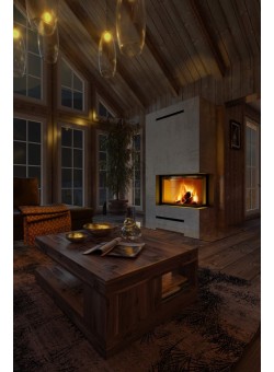 Каминная топка Romotop IMPRESSION R(L) 2G S 71.60.34.21 угловая каминная топка с раздельными стеклами