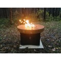 Стол-камин газовый из стали кортен от Openfire Стол-камин газовый из стали кортен от Openfire